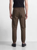 Men's Brown Relaxed Fit Solid Utility Cargo