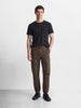 Men's Brown Relaxed Fit Solid Utility Cargo