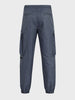 Men's Grey Relaxed Fit Solid Utility Cargo