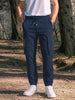 Men's Navy Relaxed Fit Solid Utility Cargo