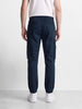 Men's Navy Relaxed Fit Solid Utility Cargo