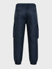 Men's Navy Relaxed Fit Solid Utility Cargo