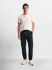 Men's Black Relaxed Fit Solid Utility Cargo