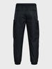 Men's Black Relaxed Fit Solid Utility Cargo