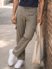 Men's Grey Relaxed Fit Solid Utility Cargos