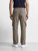 Men's Grey Relaxed Fit Solid Utility Cargos