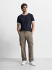 Men's Grey Relaxed Fit Solid Utility Cargos