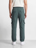 Men's Green Relaxed Fit Solid Utility Cargo