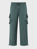 Men's Green Relaxed Fit Solid Utility Cargo