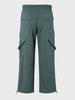 Men's Green Relaxed Fit Solid Utility Cargo