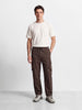 Men's Brown Relaxed Fit Solid Utility Cargos