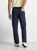 Men's Navy Relaxed Fit Solid Utility Cargos