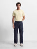 Men's Navy Relaxed Fit Solid Utility Cargos