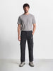 Men's Grey Relaxed Fit Solid Utility Cargo