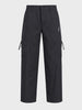 Men's Grey Relaxed Fit Solid Utility Cargo