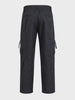Men's Grey Relaxed Fit Solid Utility Cargo
