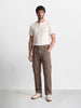 Men's Khaki Relaxed Fit Solid Utility Cargo
