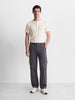 Men's Grey Relaxed Fit Solid Utility Cargo