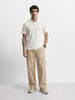 Men's Beige Relaxed Fit Solid Casual Jogger