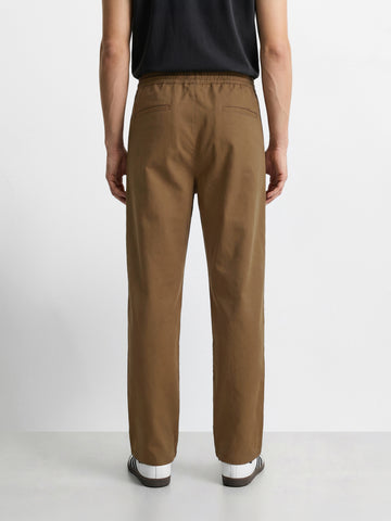 Men's Brown Relaxed Fit Solid Casual Joggers