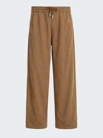 Men's Brown Relaxed Fit Solid Casual Joggers