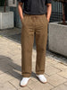 Men's Brown Relaxed Fit Solid Casual Joggers