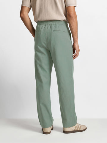 Men's Green Relaxed Fit Solid Casual Joggers
