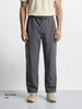 Men's Grey Relaxed Fit Solid Casual Jogger