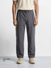 Men's Grey Relaxed Fit Solid Casual Jogger