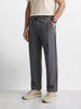 Men's Grey Relaxed Fit Solid Casual Jogger