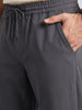 Men's Grey Relaxed Fit Solid Casual Jogger
