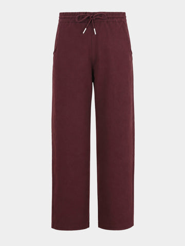 Men's Maroon Relaxed Fit Solid Casual Jogger