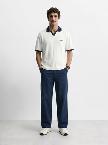 Men's Navy Relaxed Fit Solid Casual Jogger
