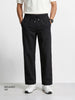 Men's Black Relaxed Fit Solid Casual Jogger