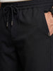 Men's Black Relaxed Fit Solid Casual Jogger