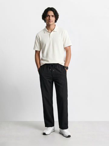 Men's Black Relaxed Fit Solid Casual Jogger