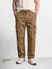 Men's Brown Relaxed Fit Solid Utility Cargo