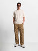 Men's Brown Relaxed Fit Solid Utility Cargo