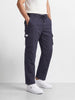 Men's Black Relaxed Fit Solid Utility Cargos