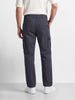 Men's Grey Relaxed Fit Solid Utility Cargos