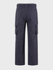 Men's Black Relaxed Fit Solid Utility Cargos