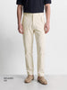 Men's Off White Relaxed Fit Solid Casual Trousers