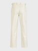 Men's Off White Relaxed Fit Solid Casual Trousers