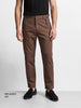 Men's Brown Relaxed Fit Solid Casual Trousers