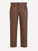 Men's Brown Relaxed Fit Solid Casual Trousers
