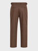 Men's Brown Relaxed Fit Solid Casual Trousers