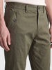 Men's Olive Relaxed Fit Solid Casual Trousers