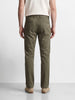 Men's Olive Relaxed Fit Solid Casual Trousers