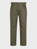 Men's Olive Relaxed Fit Solid Casual Trousers