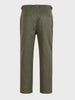 Men's Olive Relaxed Fit Solid Casual Trousers